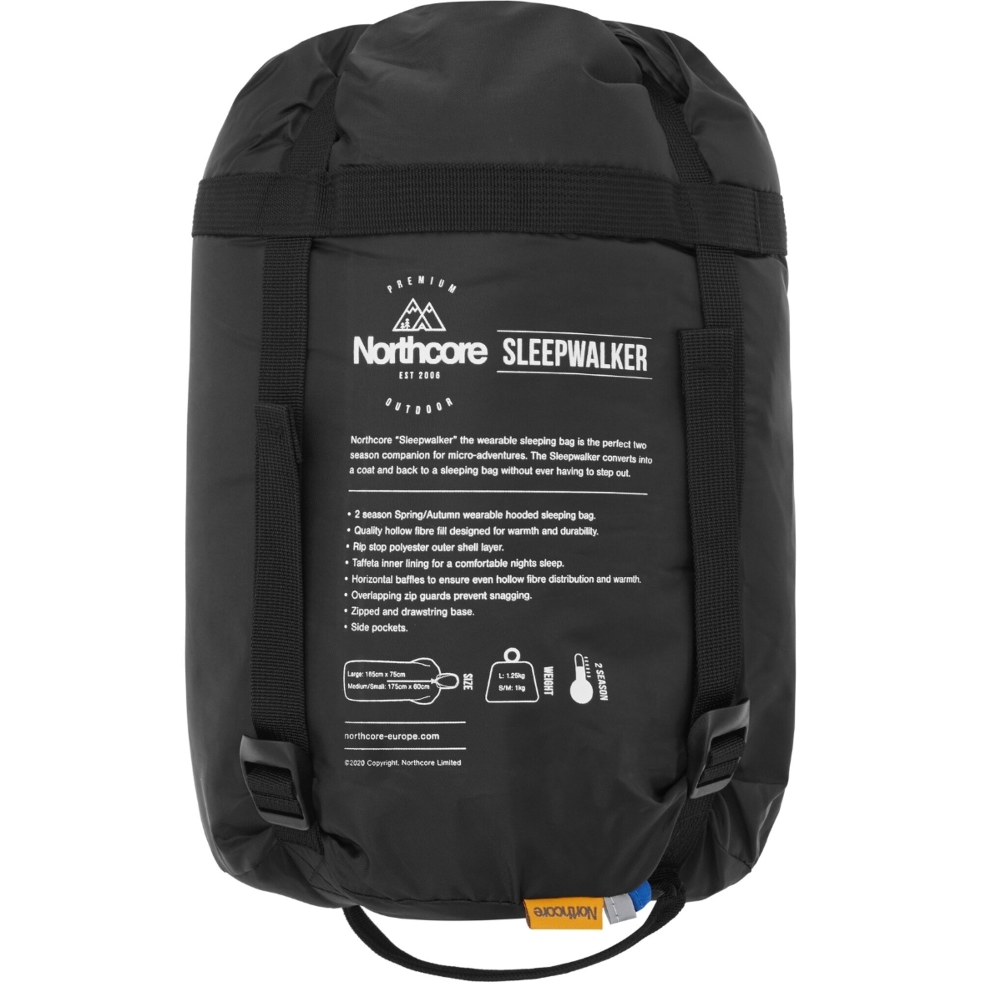 2024 Northcore Convertible Sleeping Bag NOCO126AB Blue Accessories